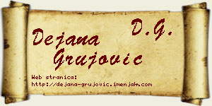 Dejana Grujović vizit kartica